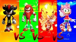 Shadow vs Knuckles vs Super Sonic vs Amy Rose | Tiles Hop Edm Rush
