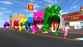 Mio dikejar 6 baby titan didepan umart disakura school simulator