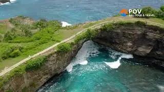 POV Broken Beach Nusa Penida Using Drone