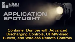 Container Dumper with Advanced Discharging Controls, UHMW-lined Bucket, and Wireless Remote Controls