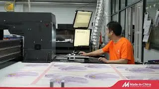 Traditional digital printing for custom-designed scarves