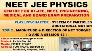 How to find the Magnitude and Direction of Net Torque - Q and A Session 12 ( Key Concepts) #torque