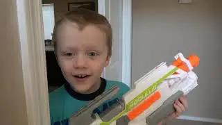 Nerf War: New Nerf Blaster Battle! Ethan Attacks Cole with Nerf Modulus Longstrike.with hi  #Nerf 3