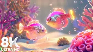 8K Aquarium Relaxation &ndash; Dive Into The Mesmerizing Underwater Realm, Sea Jellyfish, Coral Reefs