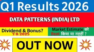 Data Patterns (India) Ltd Q1 FY25 | Profit बढ़ा या घटा?