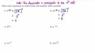 MTH 65 (&sect;6.3, v5) Converting Expressions with Rational Exponents to Radicals