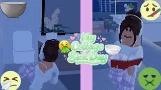 My Collage Sick Day Routine🤒**No energy**Roblox Berry Avenue Voiced Roleplay!⭐