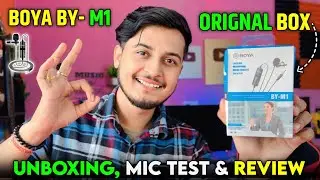 Boya By M1 Mic Unboxing & Review | Best Mic For Youtube Video | BOYA BY-M1 Lavalier Mic Review/Test