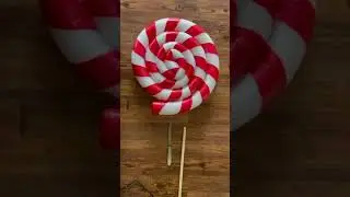DIY Giant Candy Canes & Lollipops Christmas Decorations