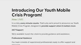 Youth Mobile Crisis Program offering support, guidance as new school year starts