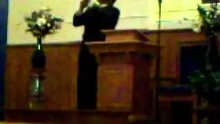 Bro. Wallace singing at Powderly Church of Christ. Harvest Time.AVI