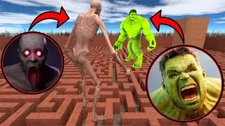 SCP-096 VS HULK In MAZE? In Garry's Mod#gmod #scp096 #hulk