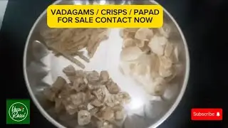 TASTY CRISPY VADAGAMS / CRISPS / PAPPADS FOR SALE | ONION | SAGO | RICE VADAGAMS  ​⁠@Vasusrasoi