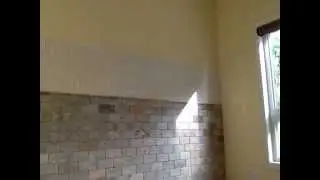 Travertine Tile Accent Wall Installation