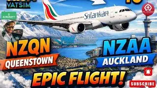 Flight Route: NZQN (Queenstown) ➝ NZAA (Auckland)
