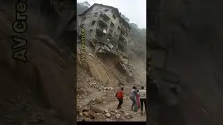 house collapse shock the village #shorts #disaster  #constructiondisaster