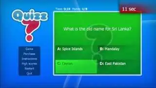 Icareus iTV Games: Quizz, Full Screen version