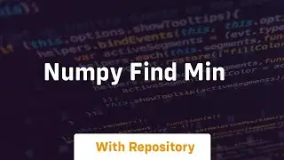 numpy find min
