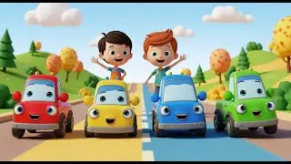 Four Little Trucks Roll Roll Roll | Construction Vehicle Song for Kids