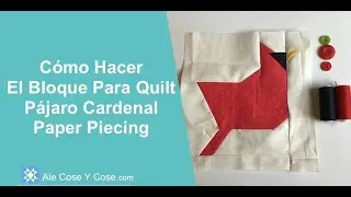 Cardinal Paper Piecing FREE Pattern / P&aacute;jaro Cardenal Patr&oacute;n Gratis Paper Piecing