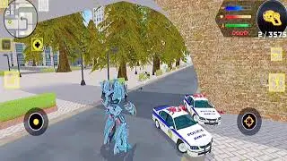 Robot Shark 2 | City police fighting crime robot game - robot city