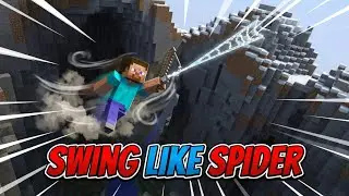 [MCPE 1.21+] RR Spider Hook Addon: Web Swinging & Grappling Gun (Physics Script)