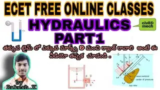 ECET FREE ONLINE CLASS HYDRAULICS  PART 1