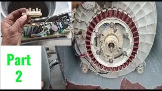lg inverter direct drive washing machine pcb & hall sensor problem repair