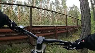 RIDING E-MTB IN THE WOODS FOCUS SAM 2 6.8 GORPO 10