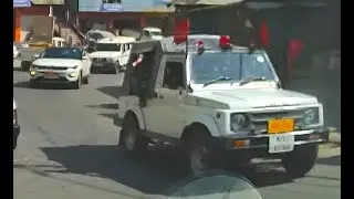 Chief Minister of Mizoram's minimalist motorcade at Aizawl | Mizoram Police Security