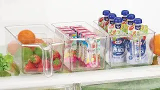 Portable Kitchen Food Storage Organizer Handle Bin - mDesign