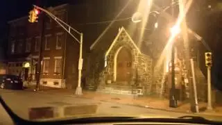 Driving by Trenton,New Jersey at night