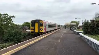 Grangetown Railway Station with class 231 and class 153