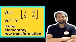 Inverse of a matrix A by using elementary row transformation @StudyPointPro 