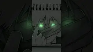 Satoru Gojo  Time-lapse Glow art #shorts