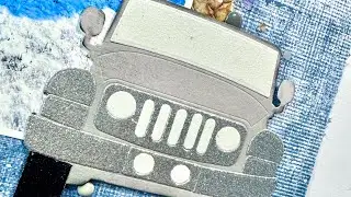 Rustic Sparkle Jeep Scrapbook Page - Rediscover Your Stash Ribbons & Trims Hop!