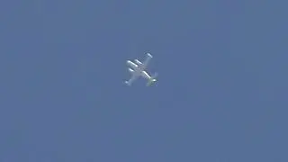 Piper PA-31T Cheyenne with 3-bladed props flyover at 15.000 ft! Nice Turboprop Sound