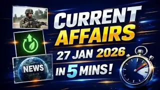 Daily Current Affairs &ndash; 27 January 2026 | In Just 5-Minute