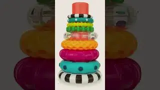Sassy Stacks of Circles Stacking Ring STEM Learning Toy, Age 6+ Months, Multi, 9 Piece Set #shorts #
