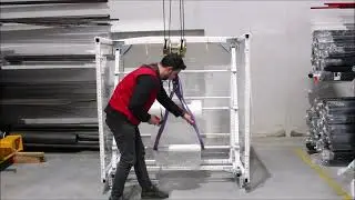 Lean Manufacturing - 4Lean - Profile rack for reels with customized tarpaulin