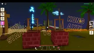 WHICH ONE IS BETTER KONG AXE VS GODZILLA STAFF!! (Roblox Islands)