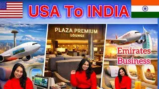 USA SEATTLE TO INDIA Vlog | SEATTLE TO INDIA | Emirates A380 Business Class