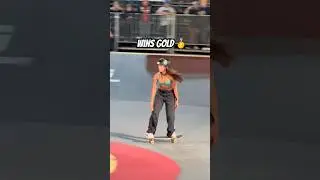 Rayssa Leal Wins Gold In Brazil 🥇🇧🇷 #skate #skateboard #skateboarding