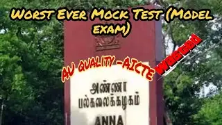 ANNA UNIVERSITY FINAL SEMESTER ONLINE EXAM - MUST WATCH CONTENT - in the view of final year student