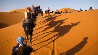 En Dromedario por las Dunas de Merzouga Erg Chebbi. Marzo 2023 - 4K