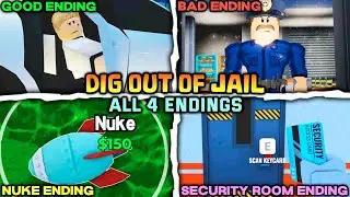 Dig Out Of Jail | All 4 Endings | Roblox