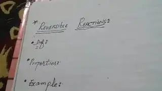 Reversible reaction