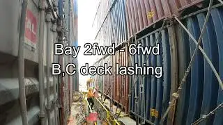 Container Ship Lashing - CMA CGM San Fransico - Drop (delash) - Port of Seatle - Longshore Lashers
