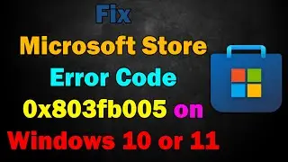 Fix Microsoft Store Error Code 0x803fb005 on Windows 11 or 10