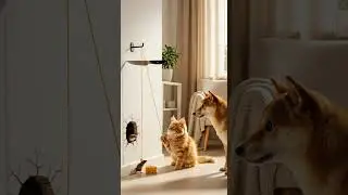 Shocking! Cat freezes like statue&mdash;trap is now set! Will patience win the day? #cat #dog #mouse